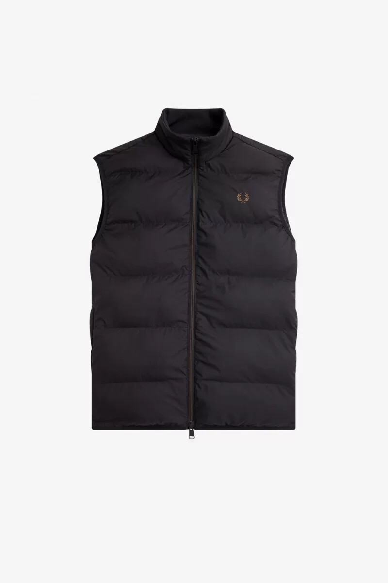fred perry insulated gilet da uomo nero