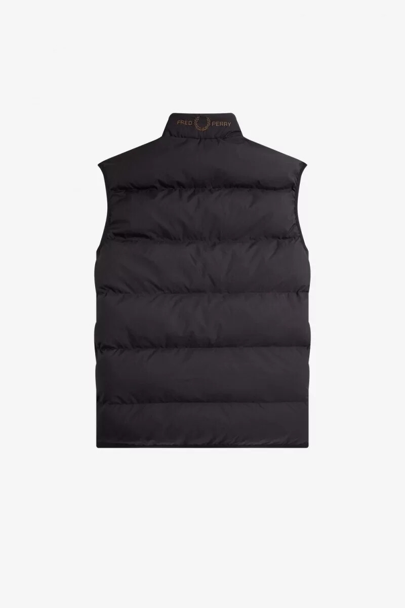 fred perry insulated gilet da uomo nero