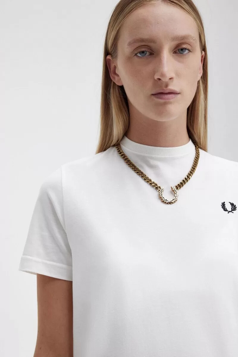 collana fred perry chunky laurel wreath da donna in oro