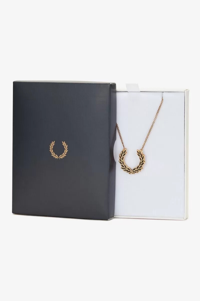 collana fred perry laurel wreath da uomo in oro