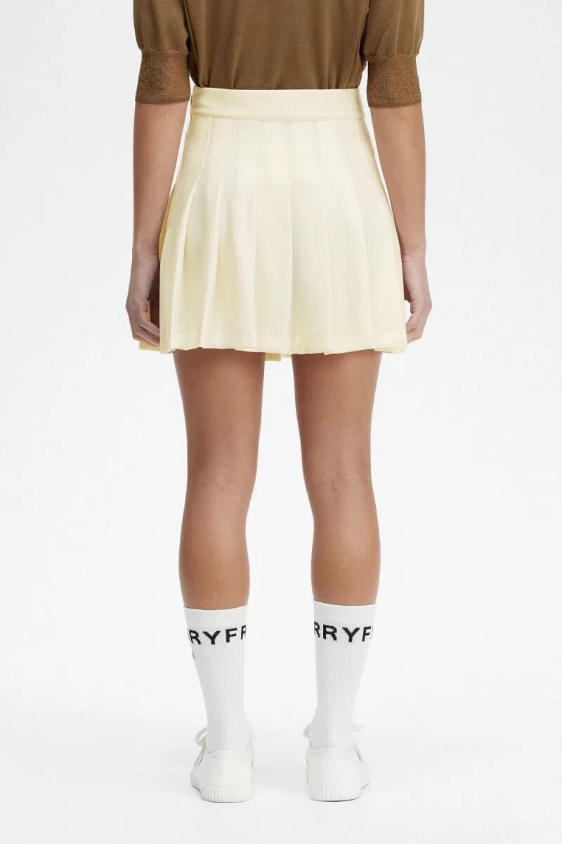 gonne da tennis plissettate fred perry da donna beige