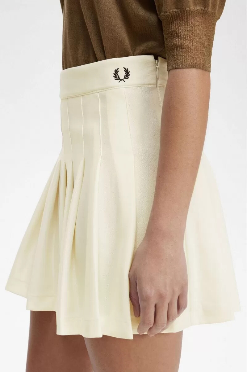 gonne da tennis plissettate fred perry da donna beige