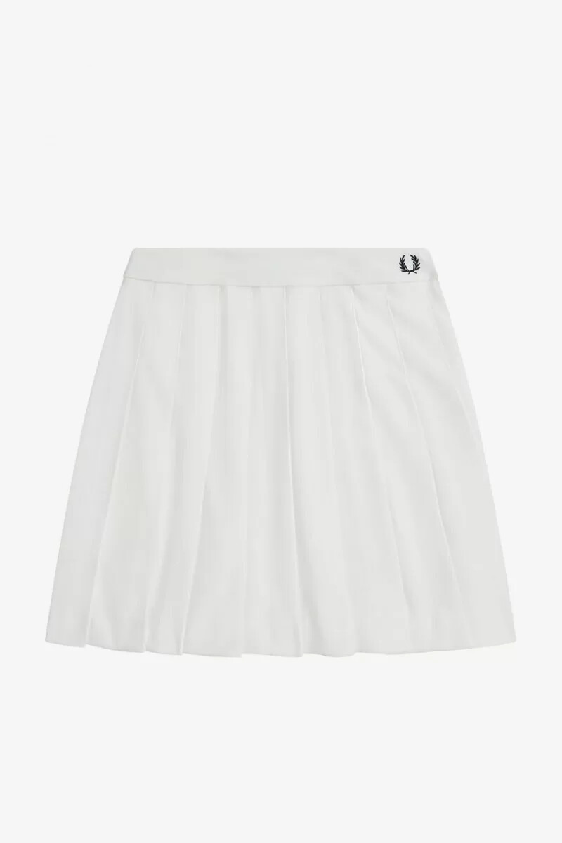 gonne da tennis plissettate da donna fred perry colore bianco neve