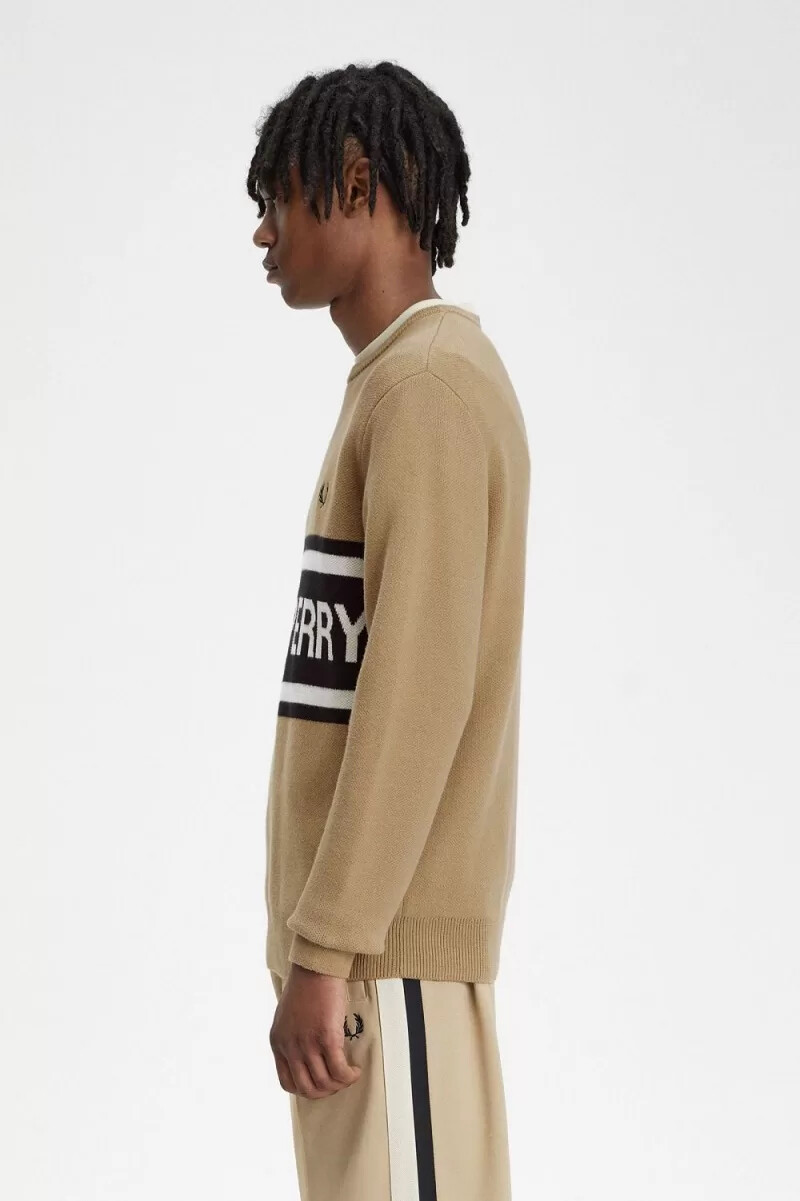 maglione da uomo fred perry graphic verde