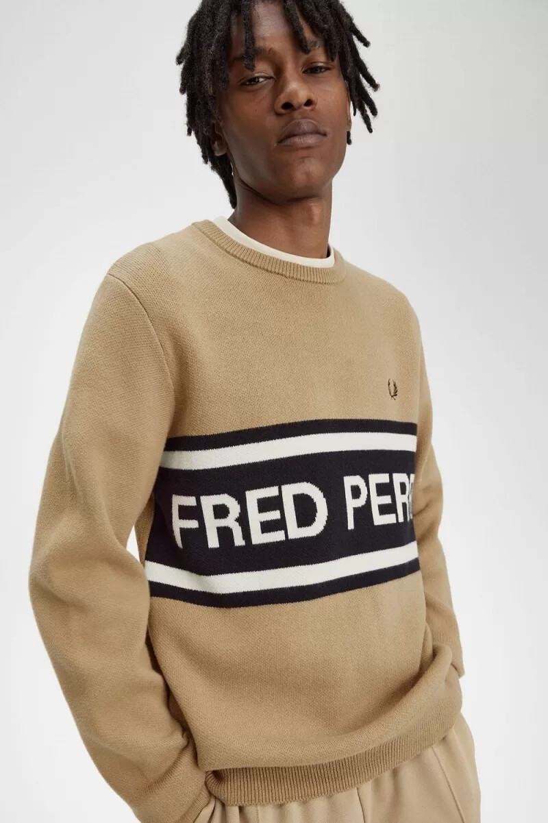 maglione da uomo fred perry graphic verde