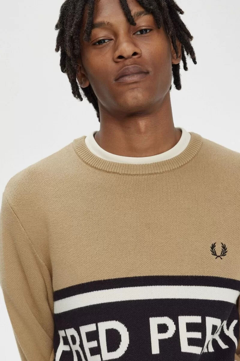 maglione da uomo fred perry graphic verde