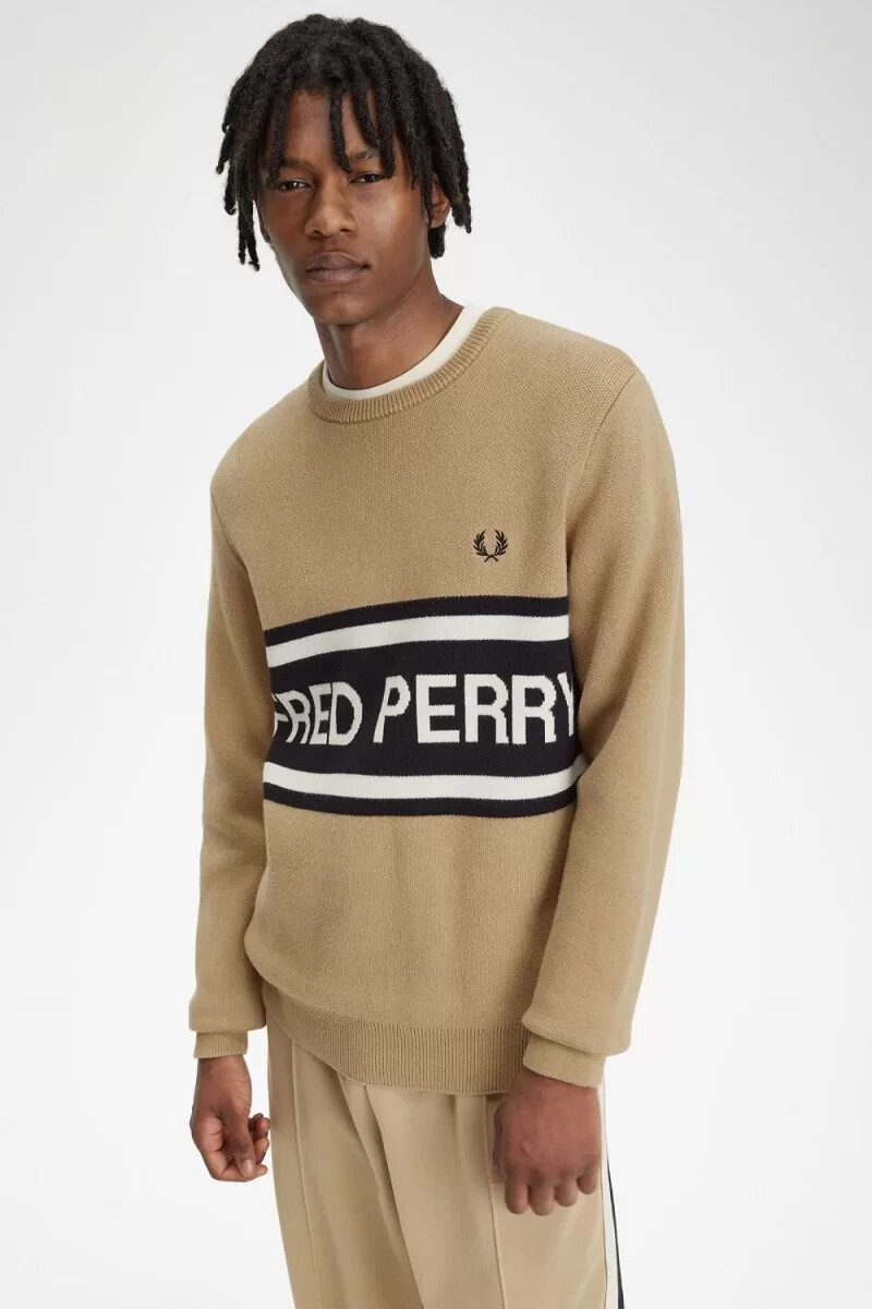 maglione da uomo fred perry graphic verde