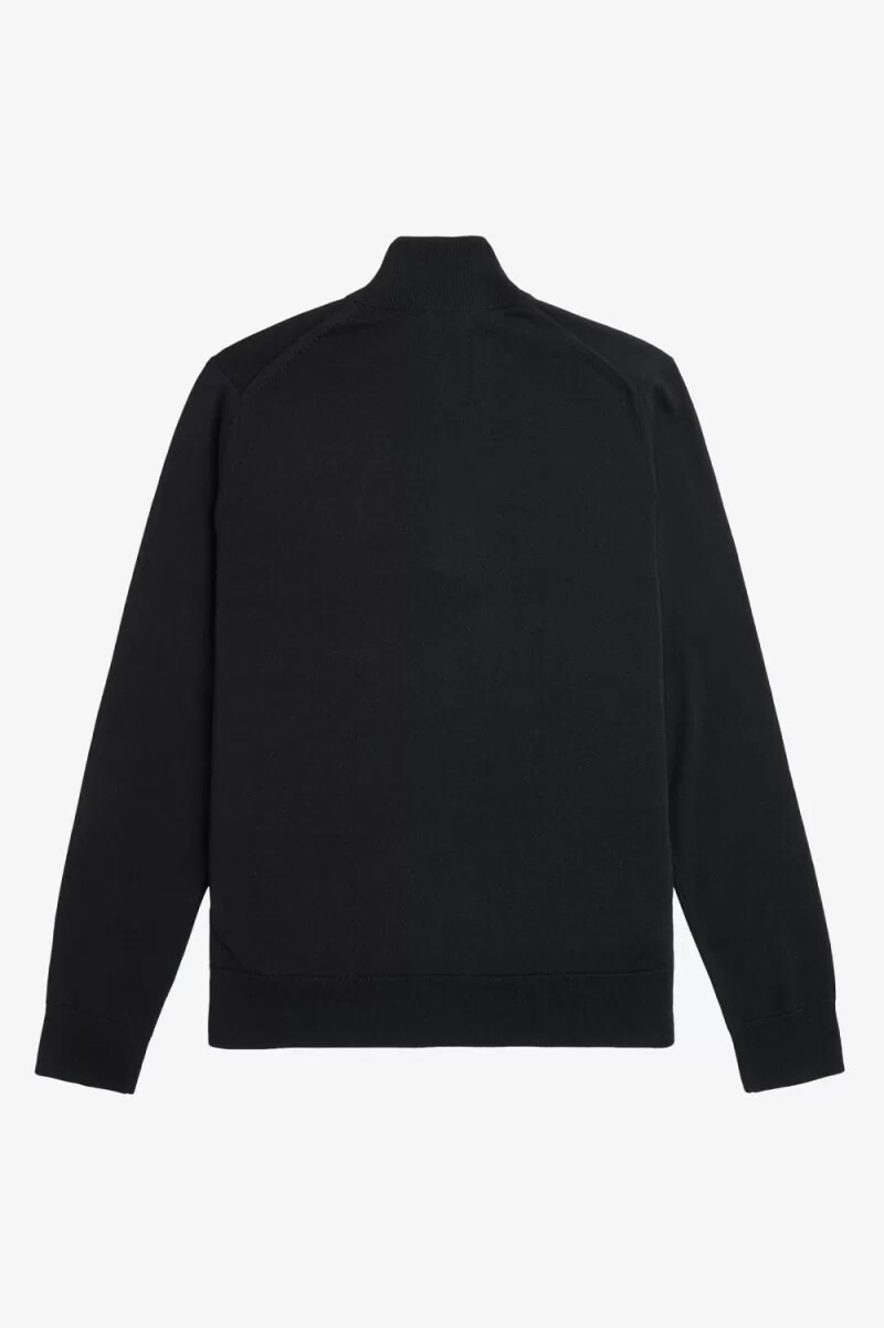 maglione da uomo fred perry classic half zip nero
