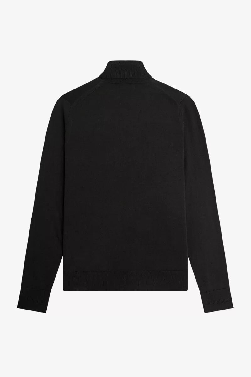 maglione a collo alto da uomo fred perry verde notte