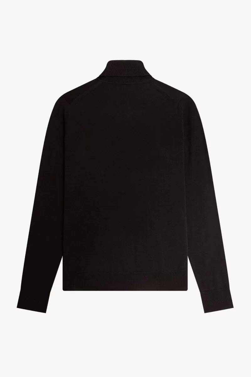 maglione a collo alto da uomo fred perry blu navy