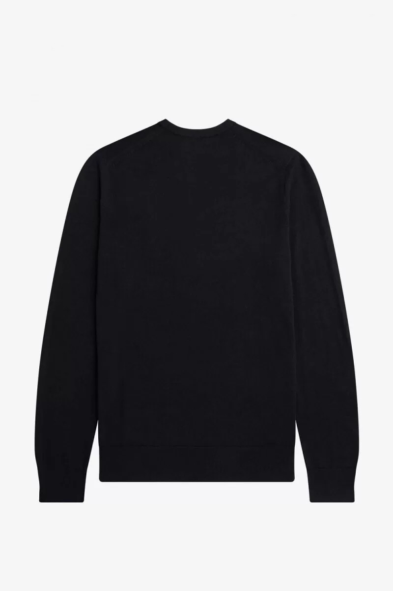 maglione girocollo classico da uomo fred perry blu navy