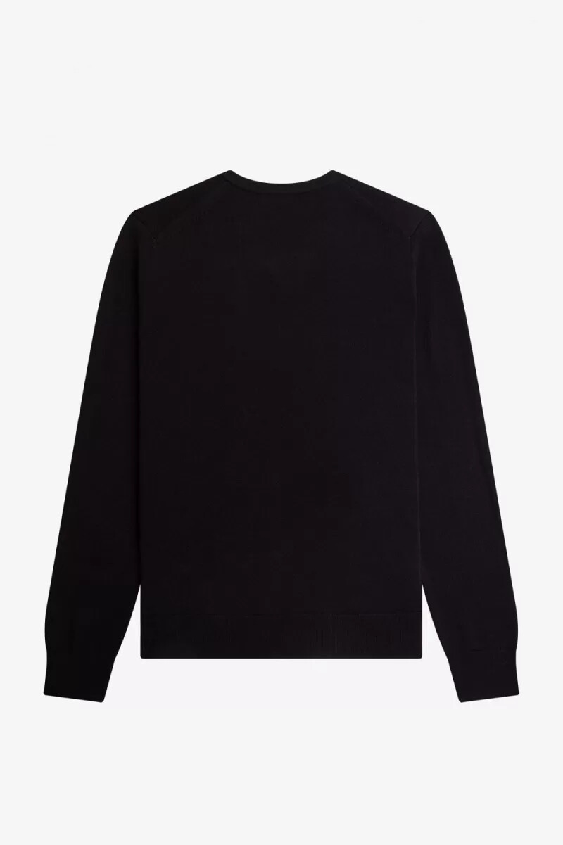 maglione da uomo fred perry classic v-neck nero