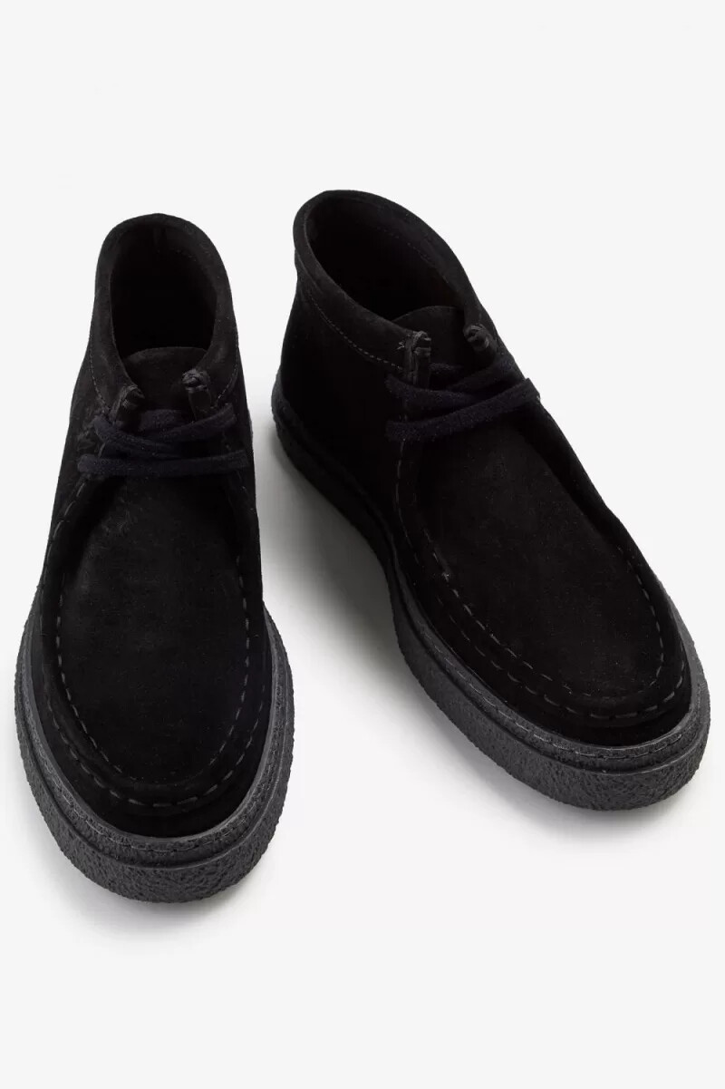 mocassini fred perry dawson mid da donna neri