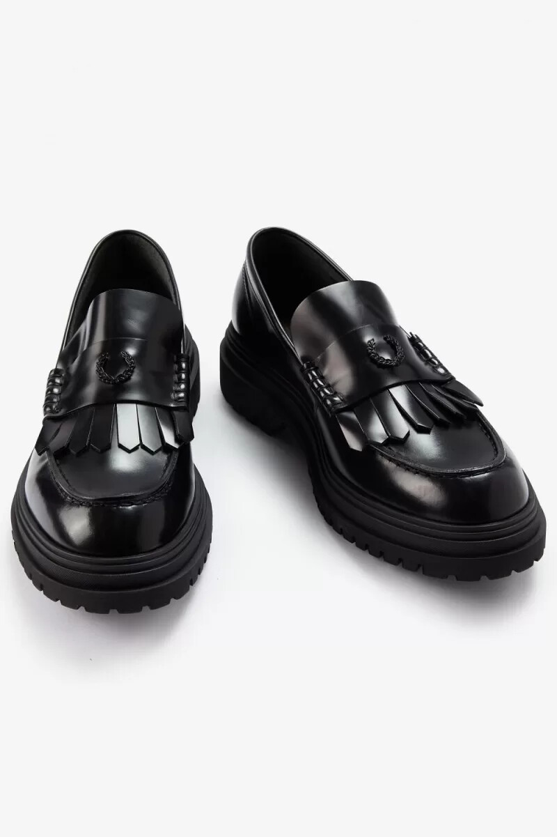 mocassini da donna fred perry neri