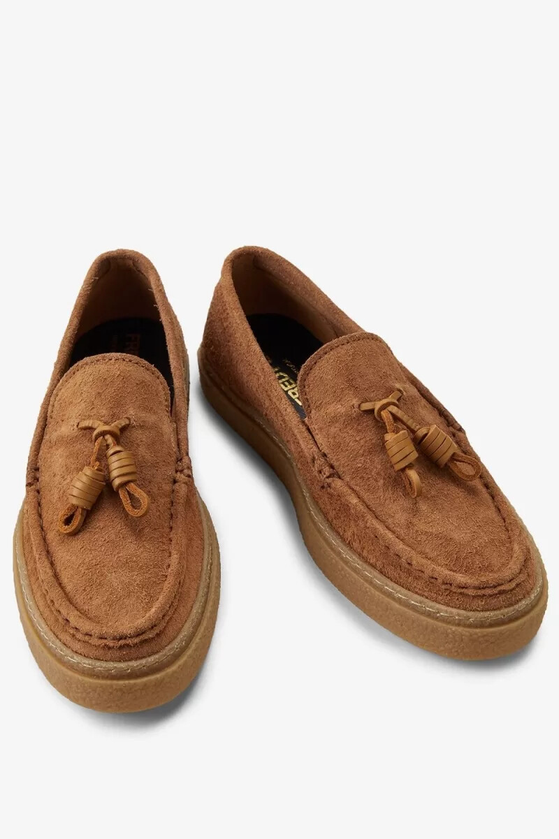 mocassini da uomo fred perry dawson tassel colore caffè scuro