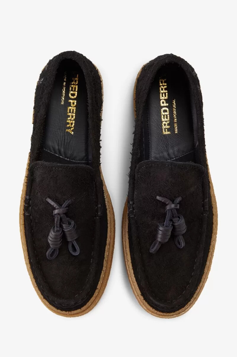 mocassini da uomo fred perry dawson tassel neri