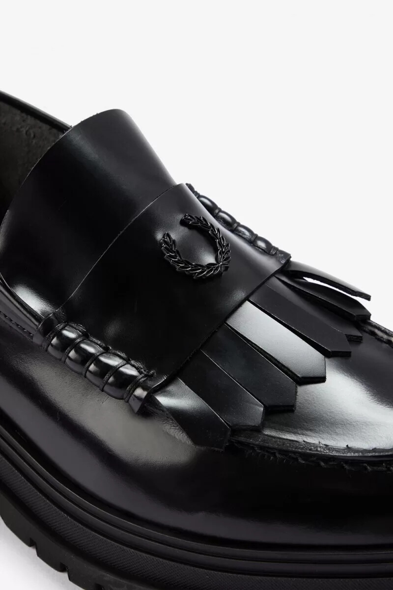 mocassini da uomo fred perry neri