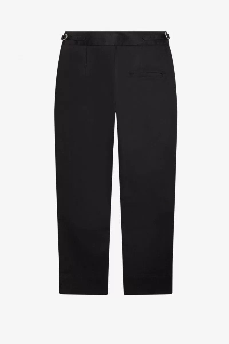 pantaloni a vita alta da donna fred perry neri