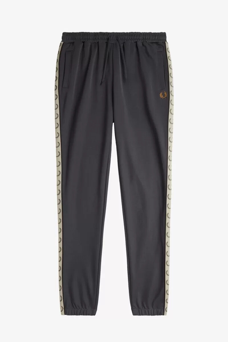 pantaloni da uomo fred perry contrast tape track anchor grey black