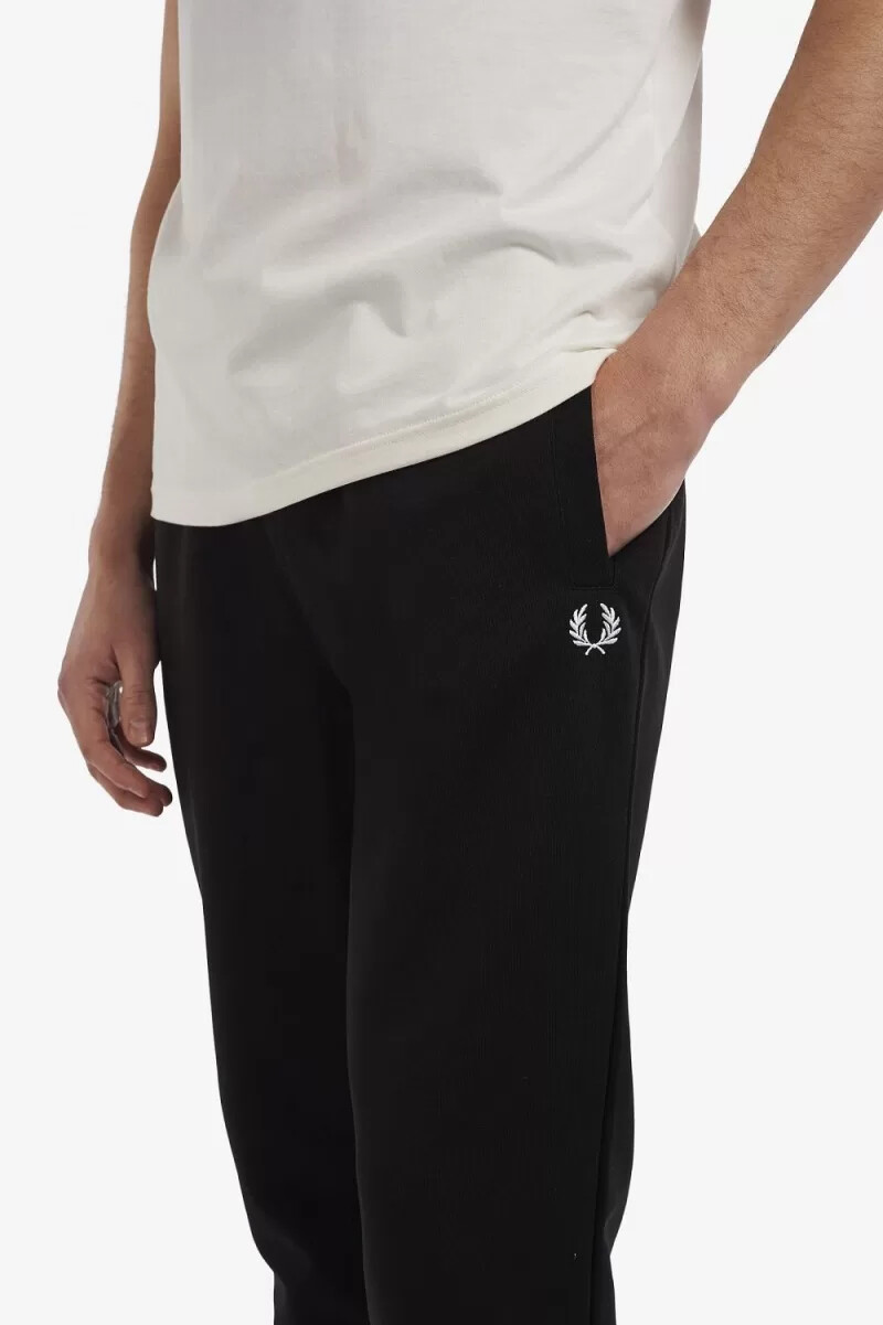 pantaloni da uomo fred perry reverse tricot track neri