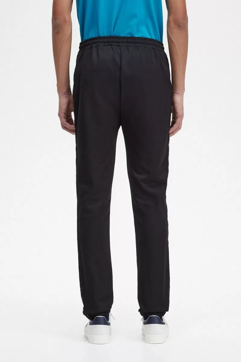 pantaloni da uomo fred perry taped track neri