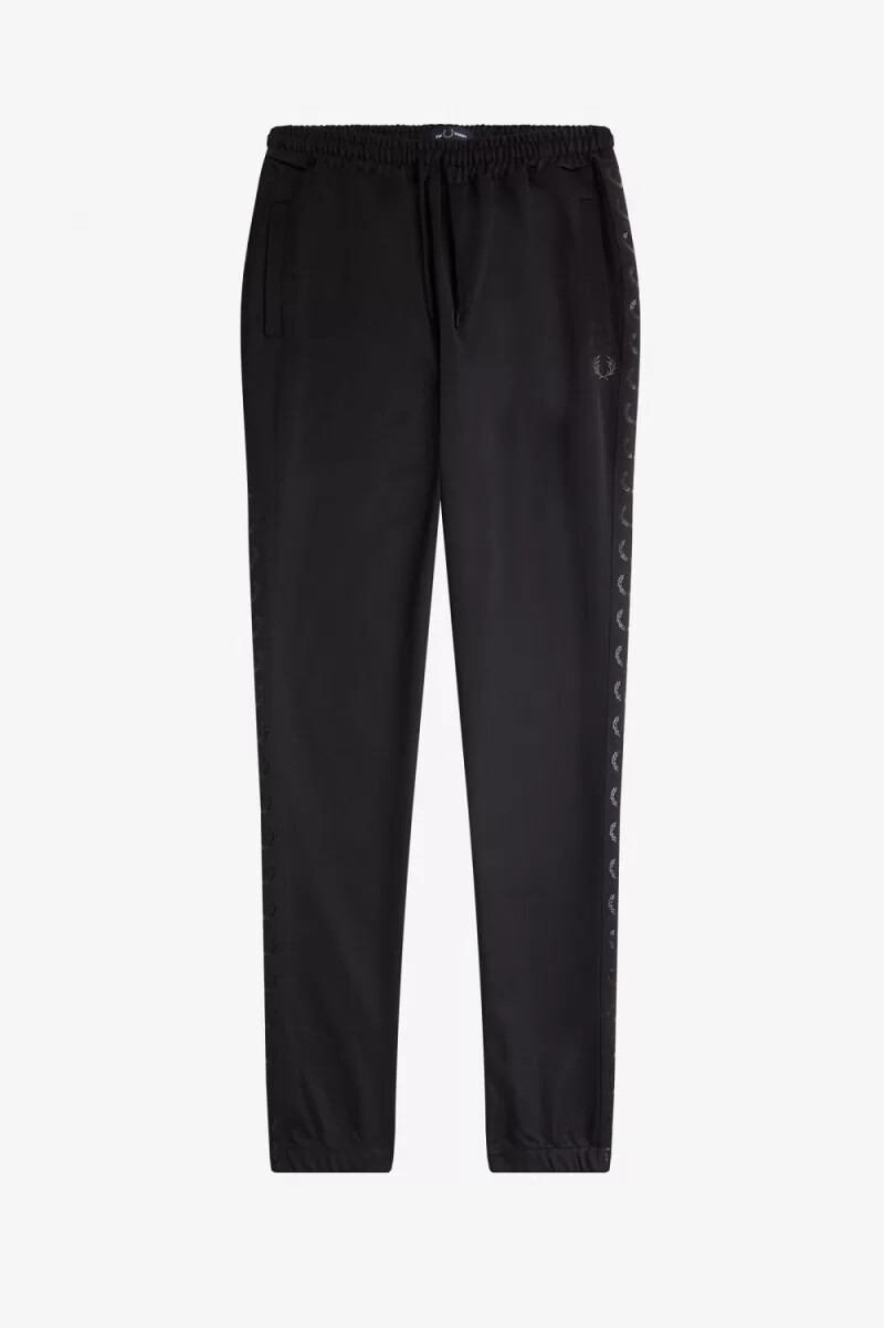 pantaloni da uomo fred perry taped track neri