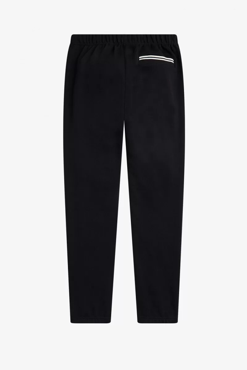 pantaloni da uomo fred perry loopback sweat neri