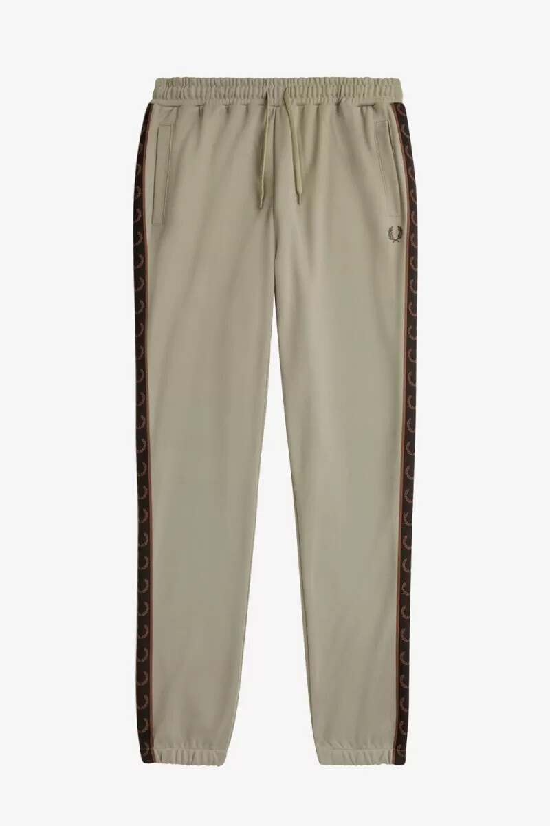 pantaloni da uomo fred perry contrast tape track grigio caldo rosso scuro