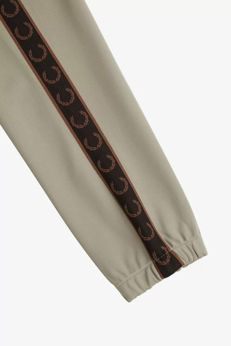 pantaloni da uomo fred perry contrast tape track grigio caldo rosso scuro