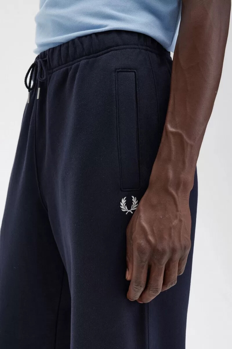 pantaloni da uomo fred perry loopback sweat blu navy