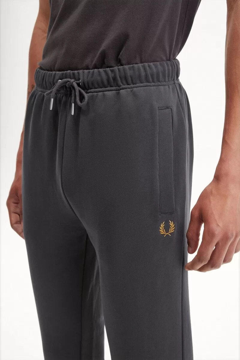 pantaloni da uomo fred perry loopback sweat anchor grey dark coffee