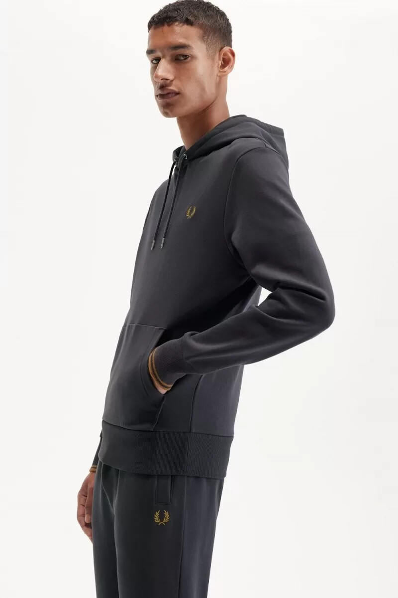 pantaloni da uomo fred perry loopback sweat anchor grey dark coffee