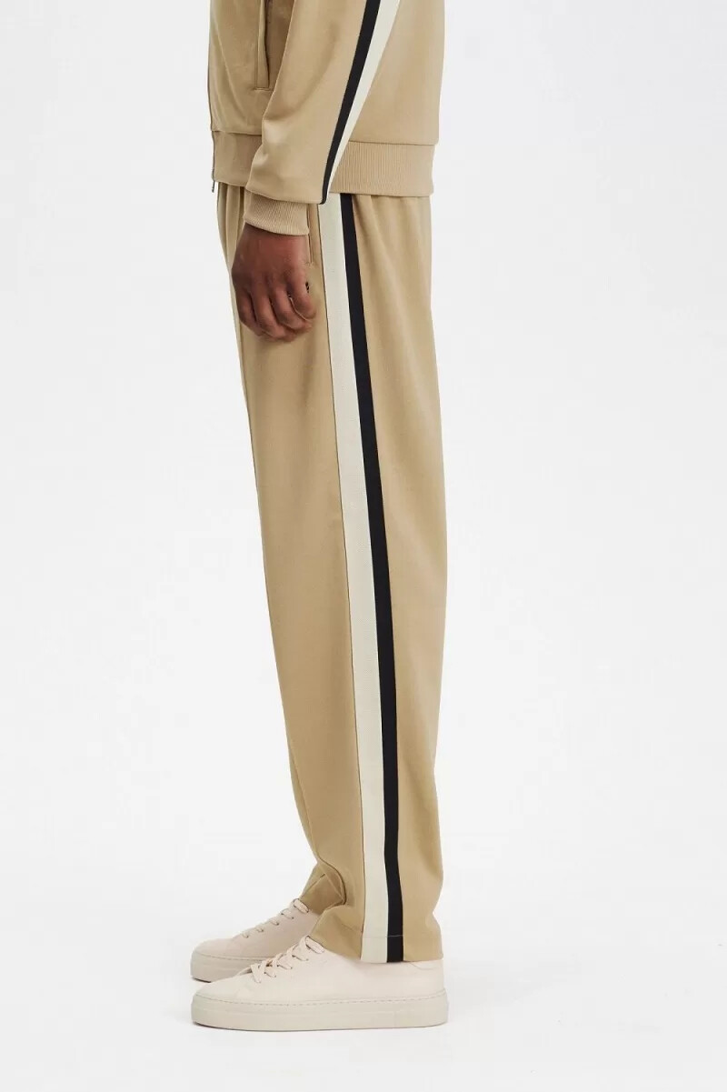 pantaloni da uomo fred perry tape detail track verdi