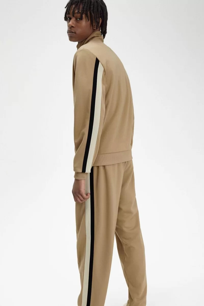 pantaloni da uomo fred perry tape detail track verdi