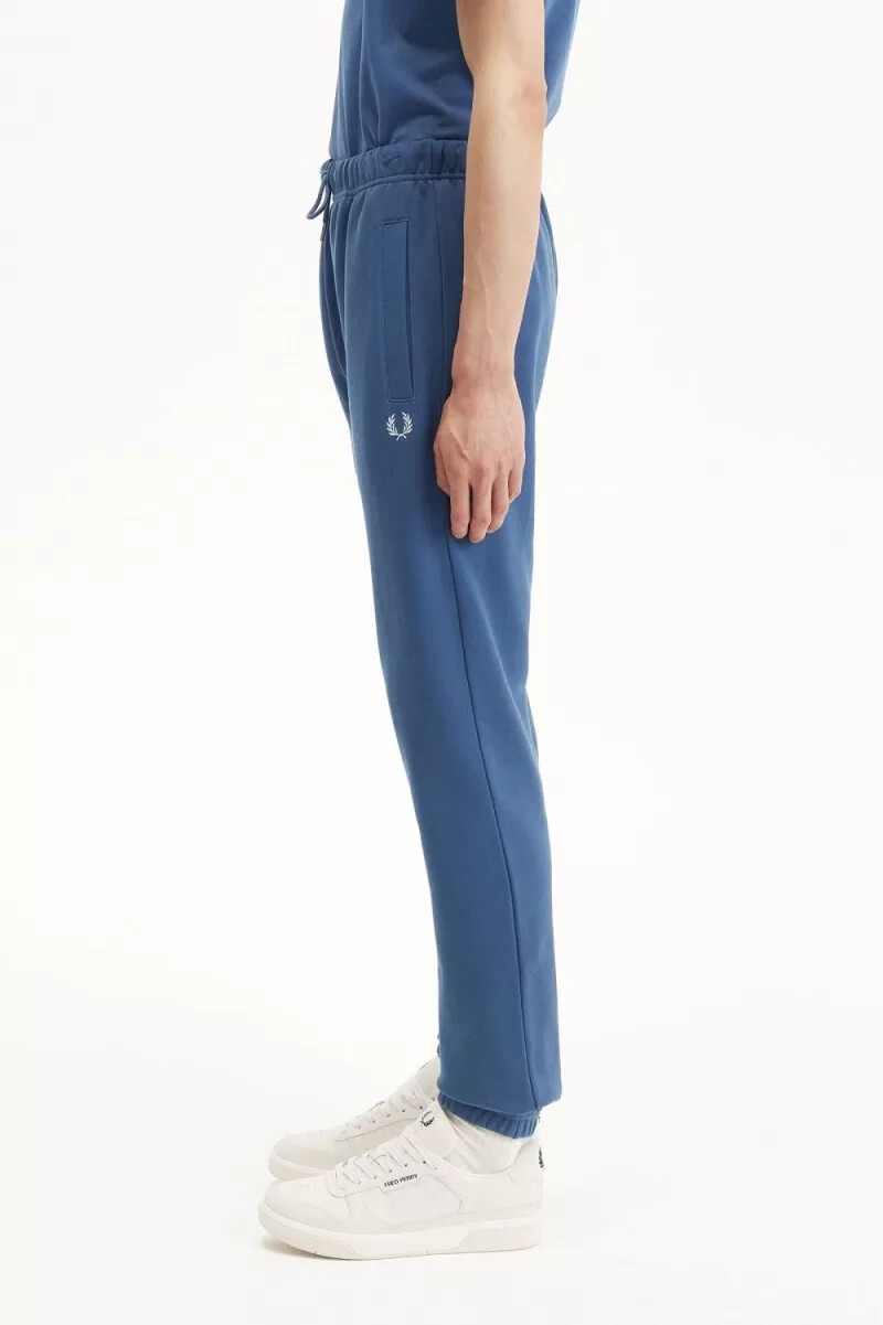 pantaloni da uomo fred perry loopback sweat blu notte chiaro acquamarina