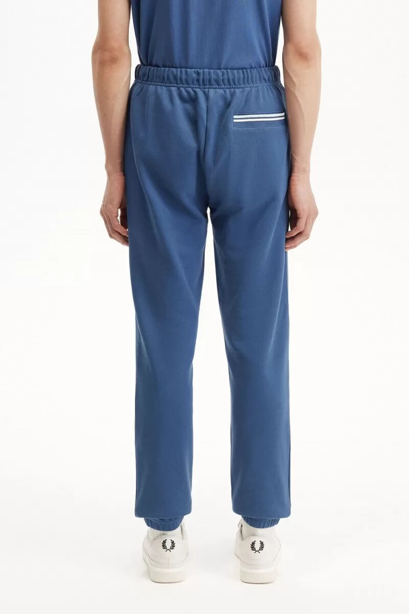 pantaloni da uomo fred perry loopback sweat blu notte chiaro acquamarina