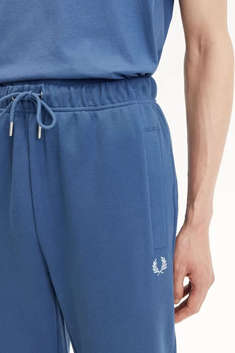 pantaloni da uomo fred perry loopback sweat blu notte chiaro acquamarina