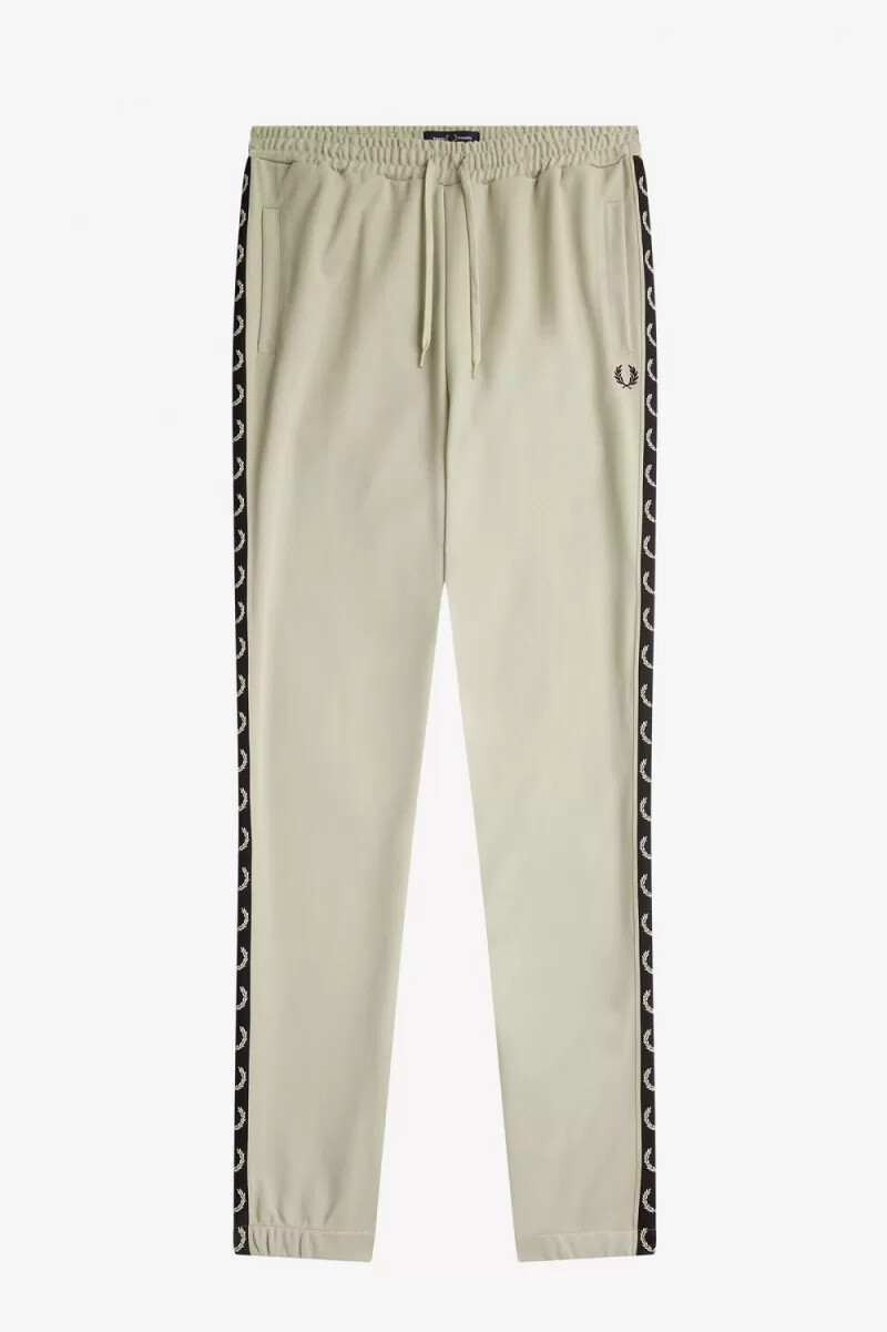 pantaloni da uomo fred perry taped track colore nero menta chiaro