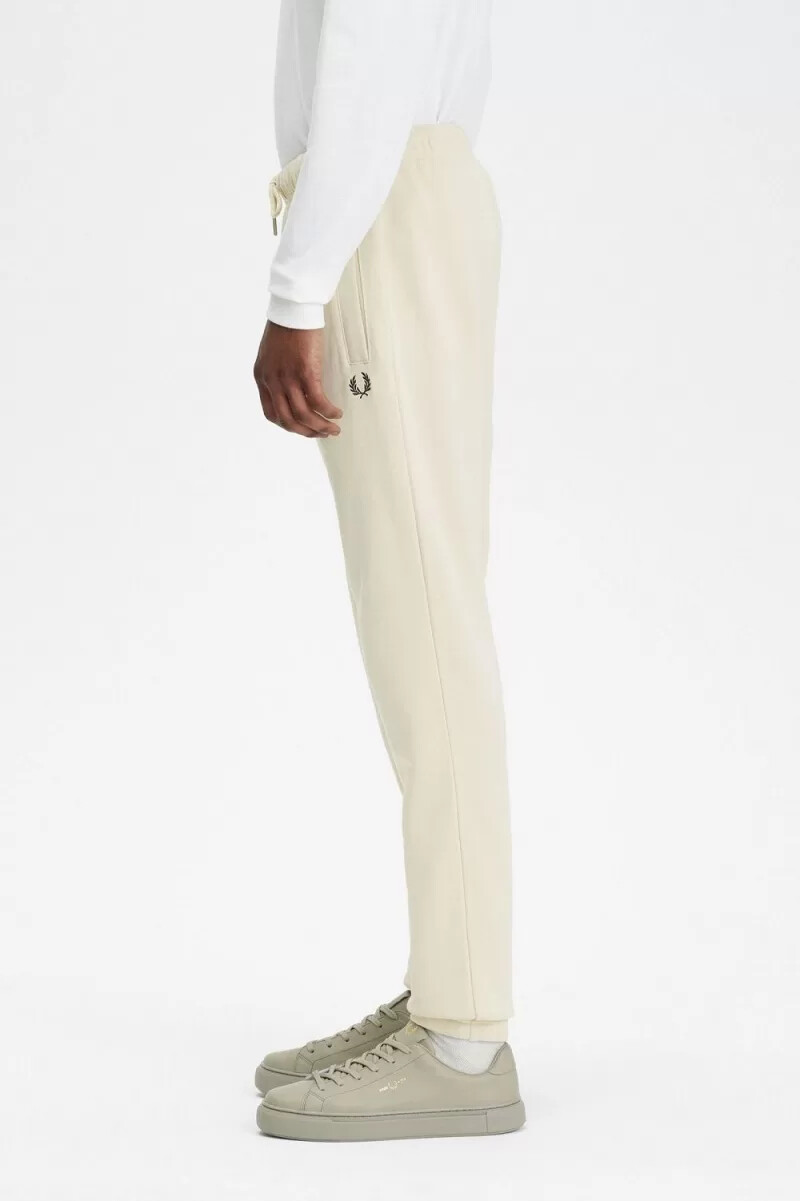pantaloni da uomo fred perry loopback sweat oatmeal black