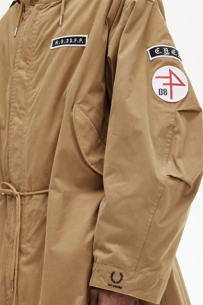 parka stampato da uomo fred perry verde
