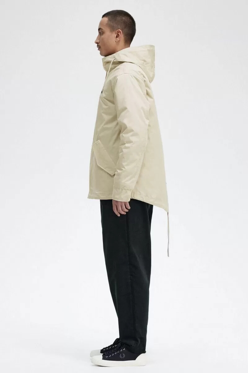 parka imbottito corto da uomo fred perry colore menta chiaro