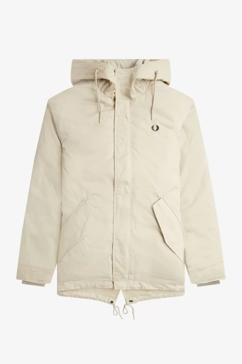parka imbottito corto da uomo fred perry colore menta chiaro