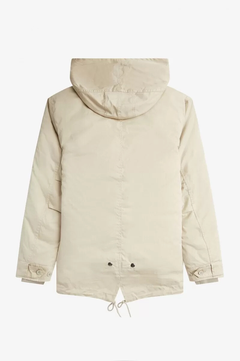 parka imbottito corto da uomo fred perry colore menta chiaro
