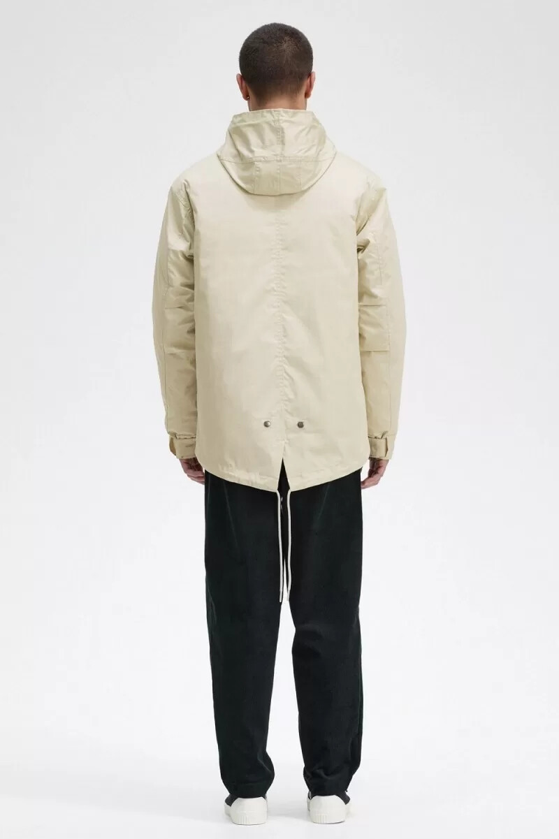 parka imbottito corto da uomo fred perry colore menta chiaro