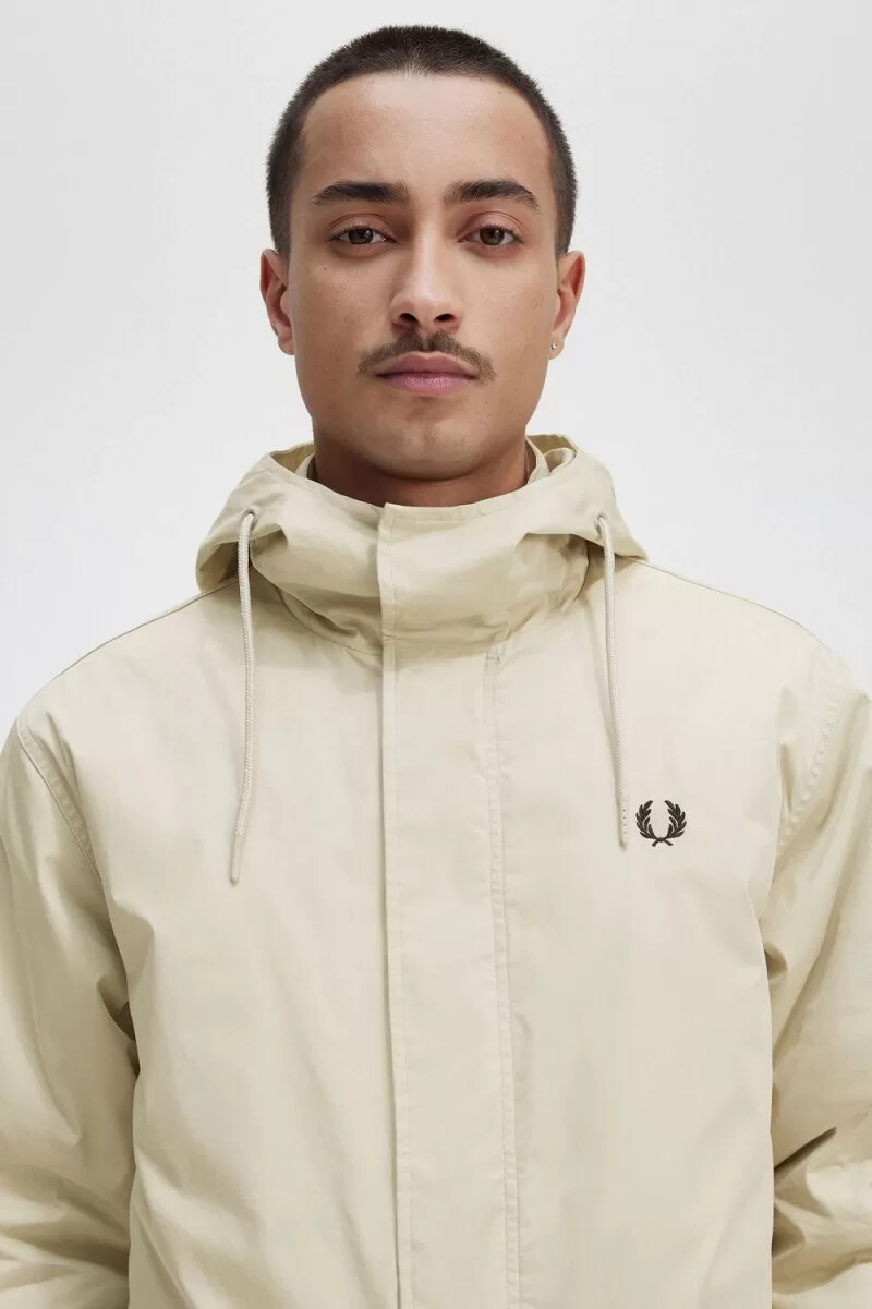 parka imbottito corto da uomo fred perry colore menta chiaro