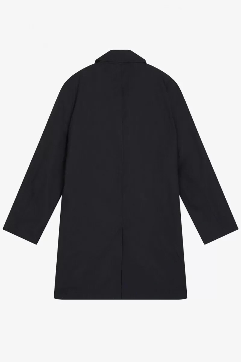 parka da uomo fred perry con patta nascosta nero