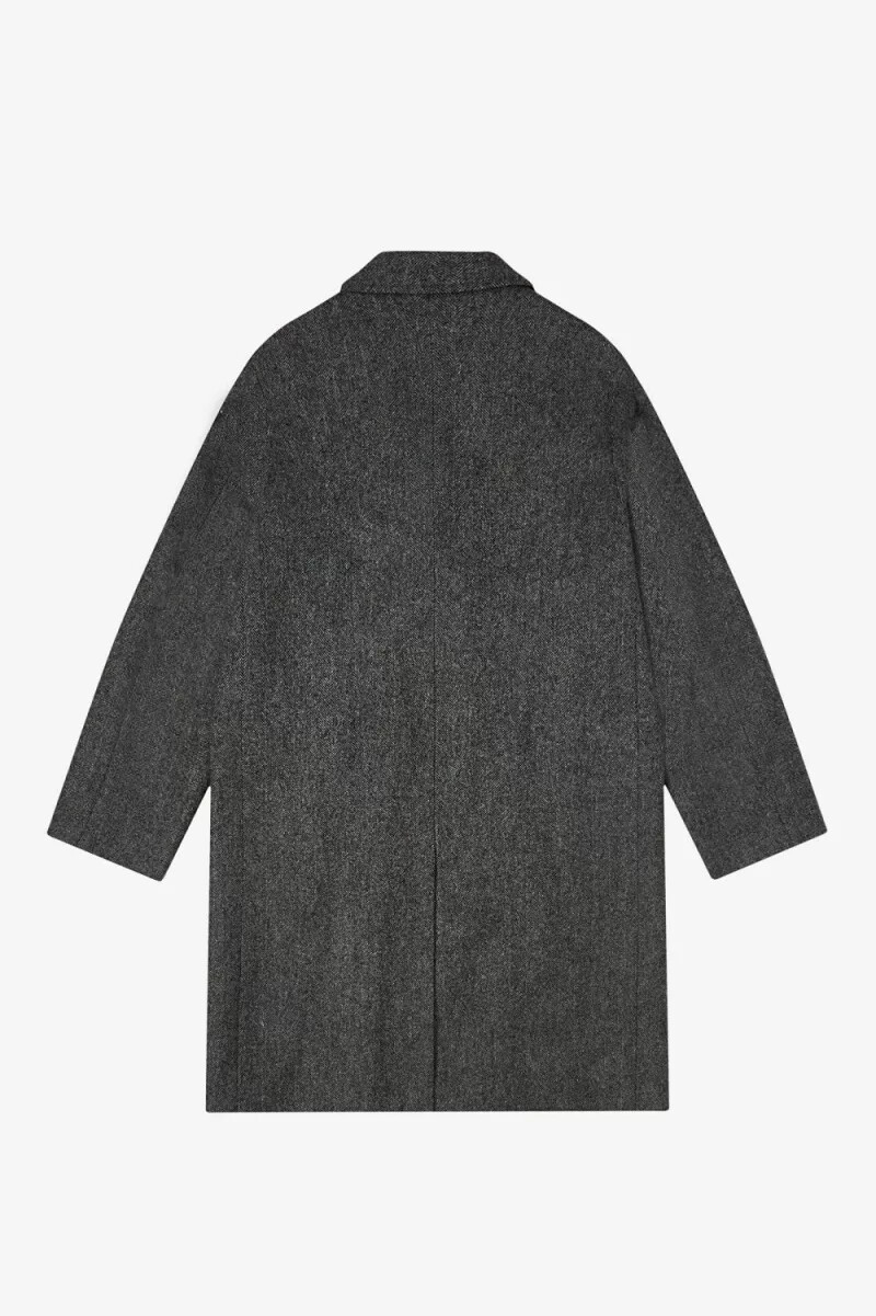 parka doppiopetto da uomo fred perry nero