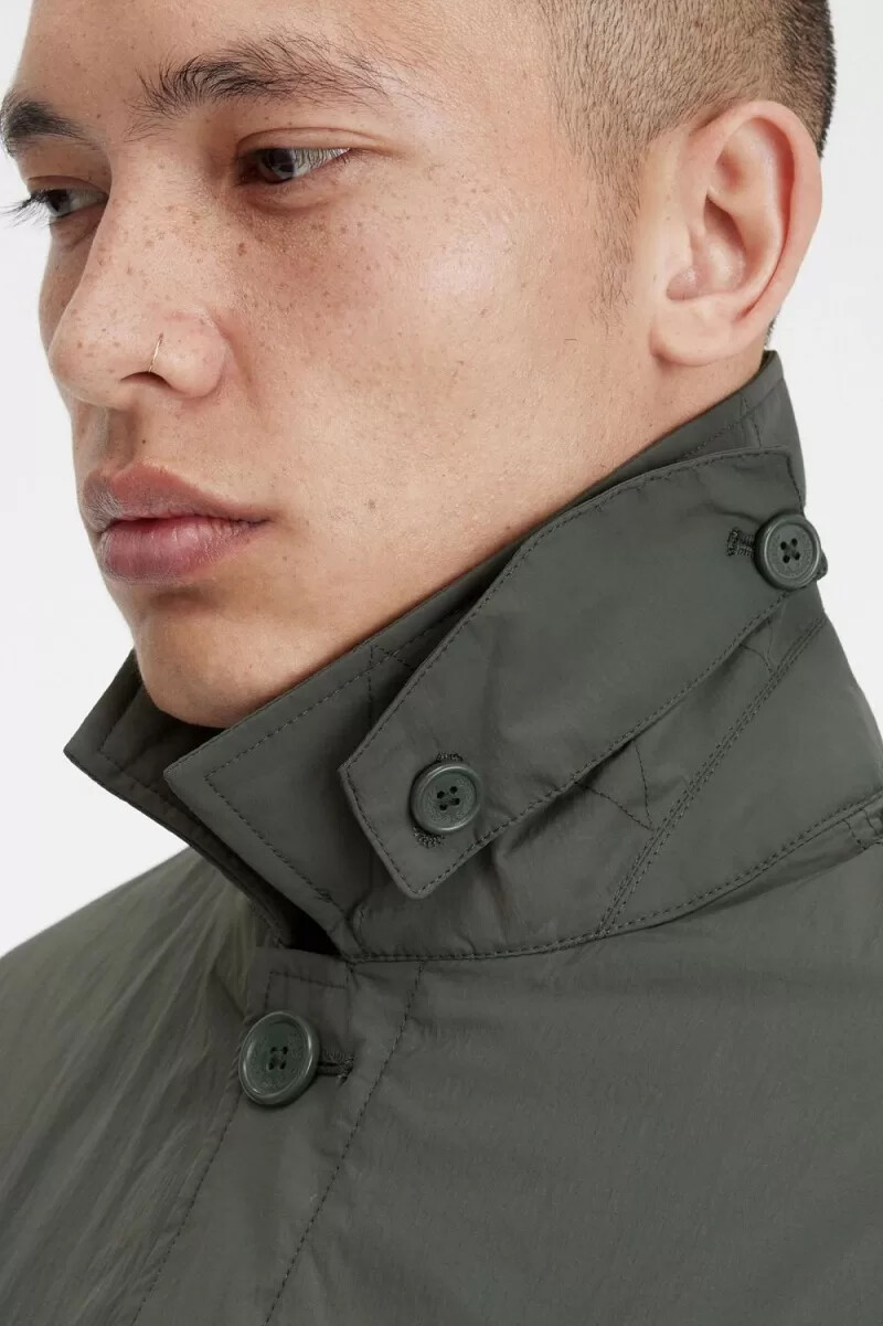 parka da uomo fred perry shell mac field green