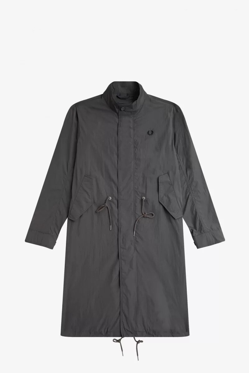 parka da uomo fred perry straight hem gunmetal