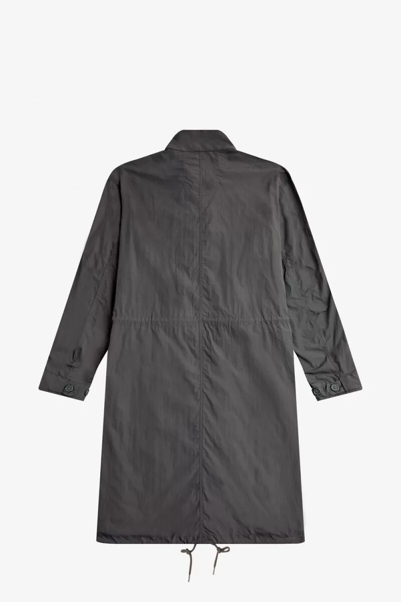 parka da uomo fred perry straight hem gunmetal